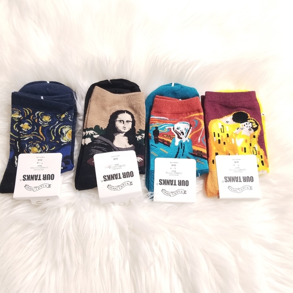 4 Pairs of Art Inspired Socks size 35-40 Gift Set - Picture 7 of 11